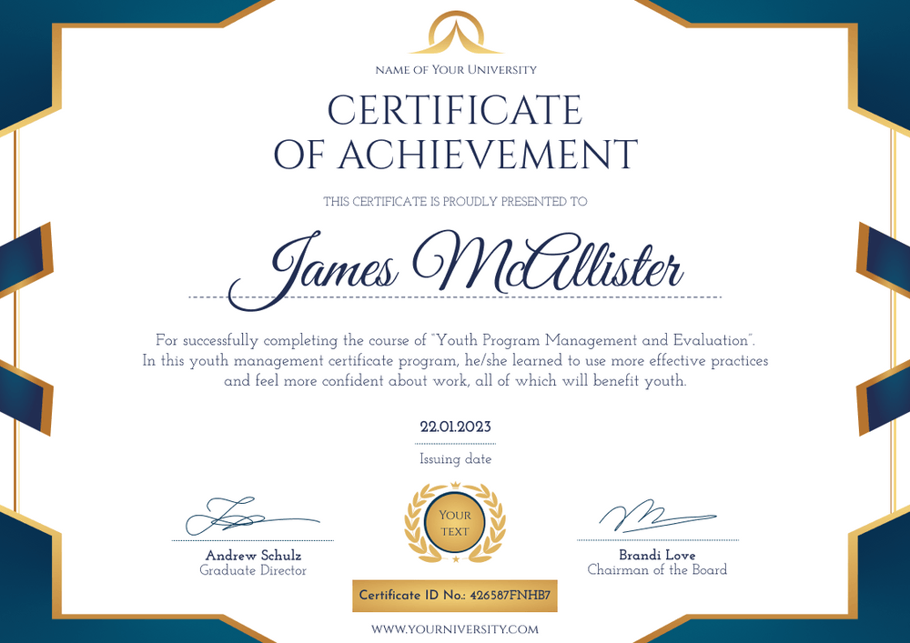blue professional certificate of course landscape 12762 blue professional certificate of course landscape 12762