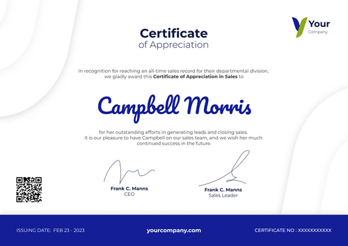 blue professional certificate of appreciation landscape 12548 blue professional certificate of appreciation landscape 12548
