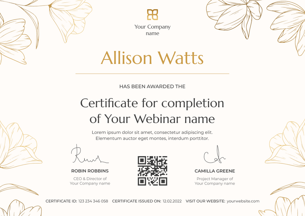 brown modern certificate of webinar landscape 12930 brown modern certificate of webinar landscape 12930
