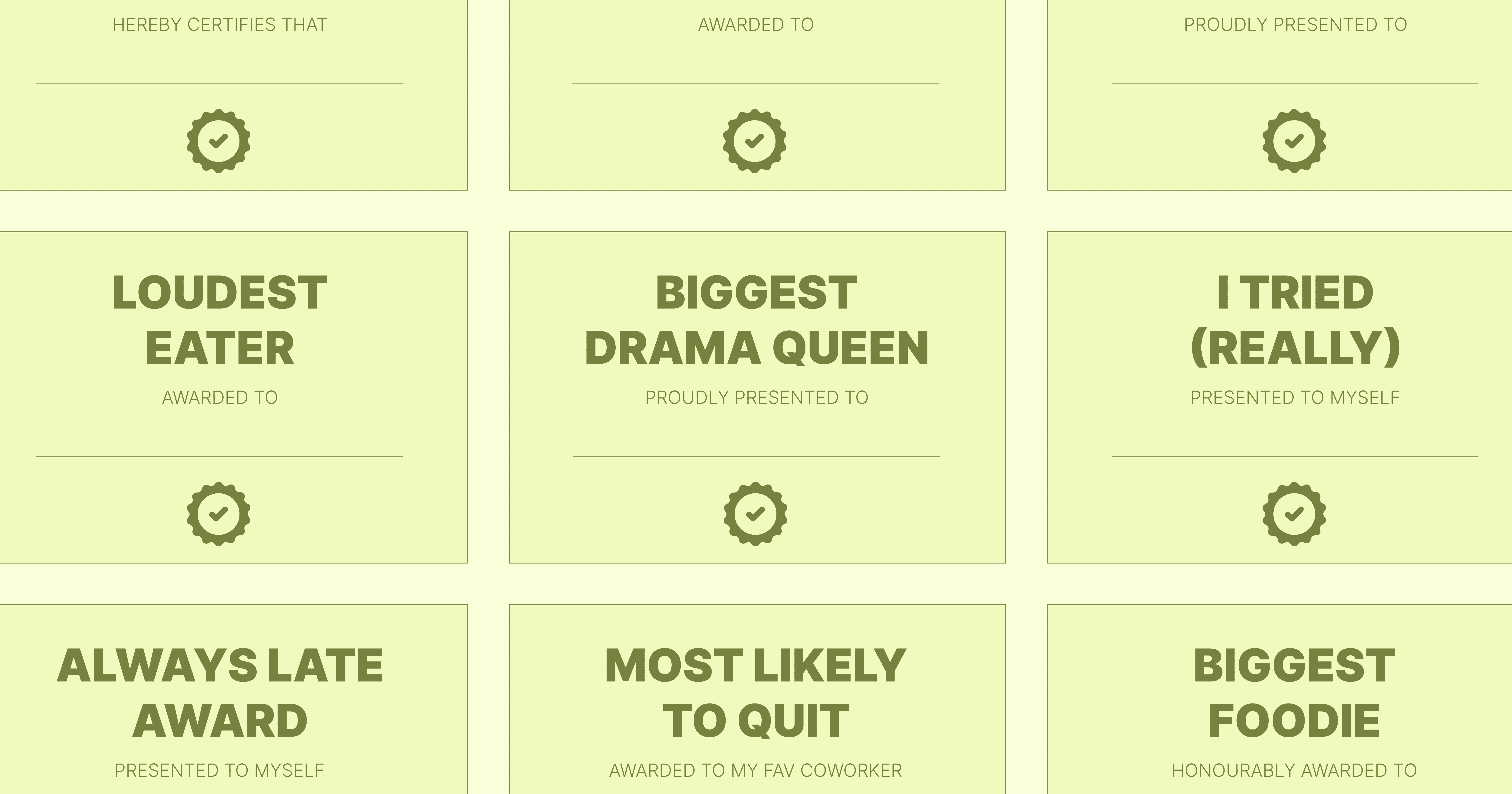 List of Funny Award Certificates: 60 Ideas Categorized by Industry cover image List of Funny Award Certificates: 60 Ideas Categorized by Industry cover image