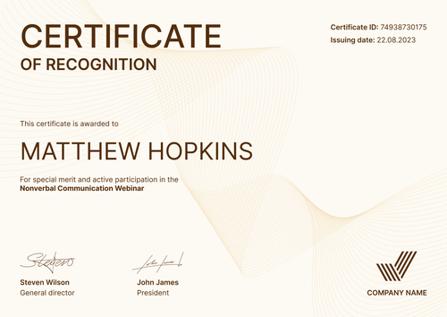 Professional and polished certificate of recognition template landscape Professional and polished certificate of recognition template landscape