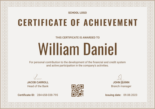 Formal and standard certificate of achievement landscape Formal and standard certificate of achievement landscape