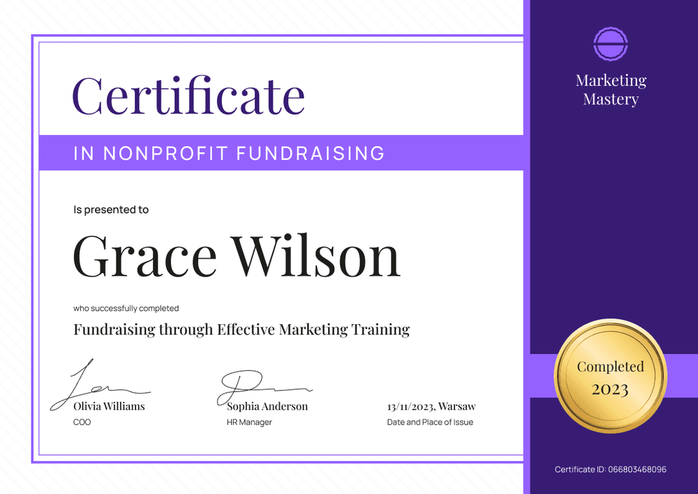 Elegant and professional non-profit certificate template landscape Elegant and professional non-profit certificate template landscape