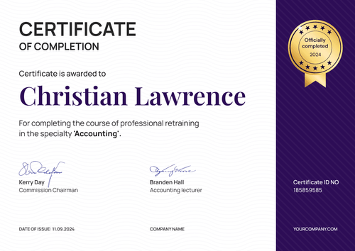 Organized and professional editable diploma template landscape Organized and professional editable diploma template landscape