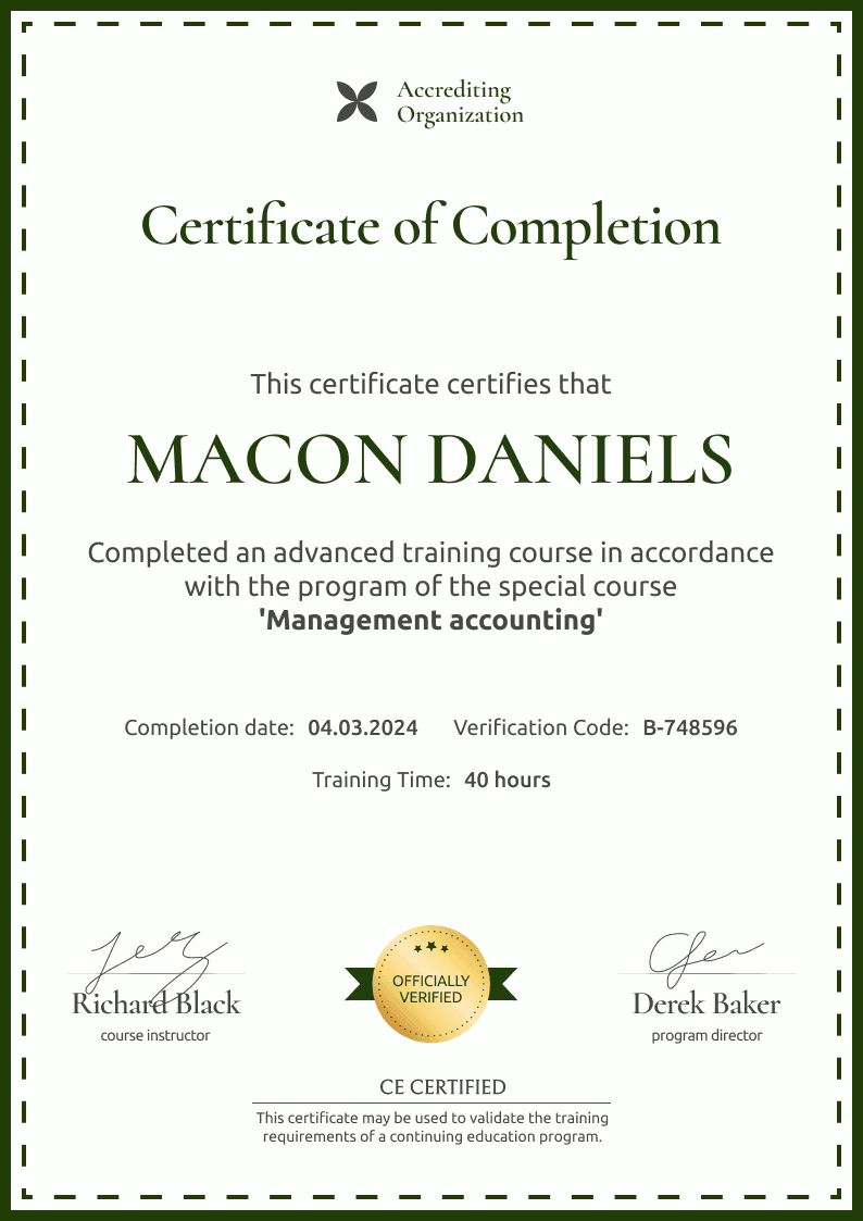 Plain and professional CME certificate template Plain and professional CME certificate template