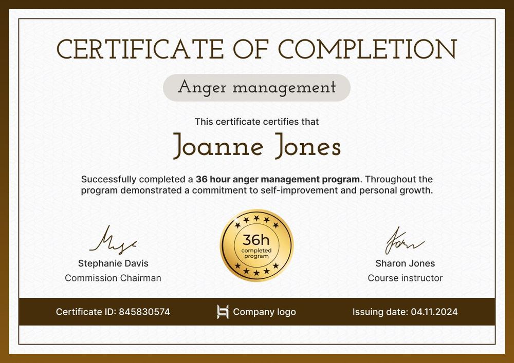 Professional and superior anger management certificate template landscape Professional and superior anger management certificate template landscape