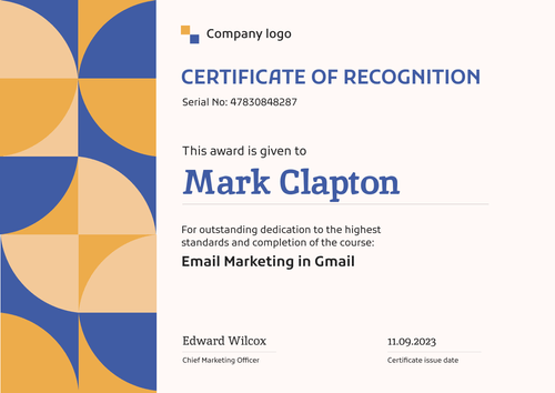 Basic and direct recognition certificate template landscape Basic and direct recognition certificate template landscape
