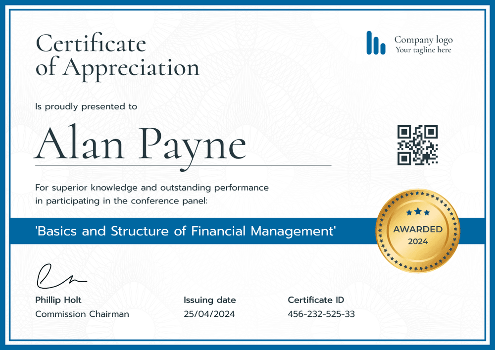Customizable and professional certificate of appreciation template landscape Customizable and professional certificate of appreciation template landscape