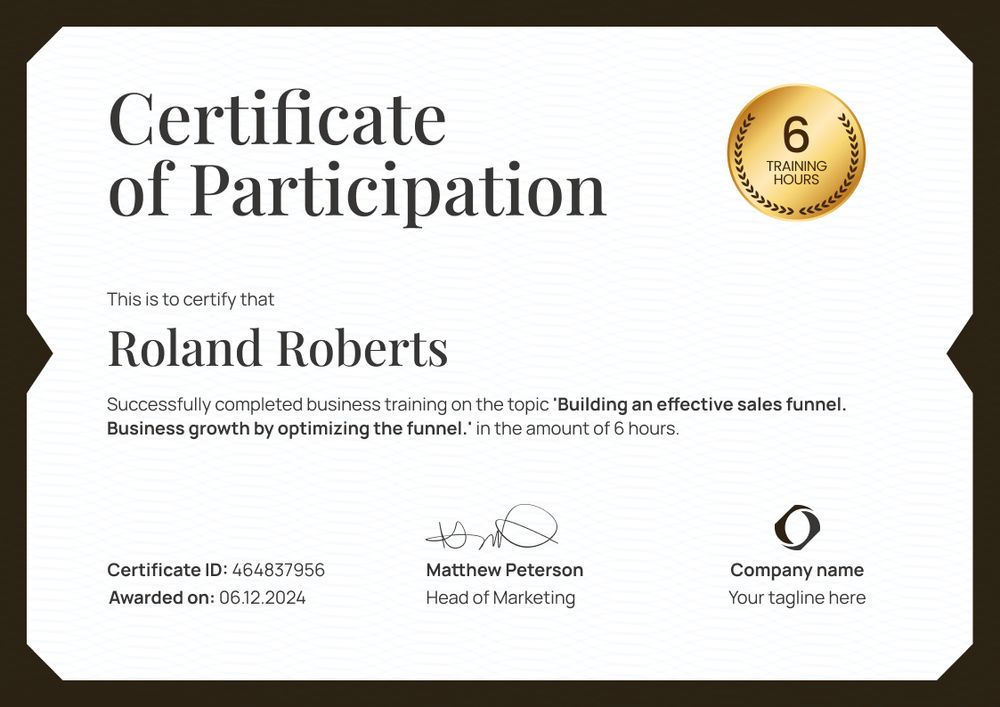 Customizable and professional workshop certificate template landscape Customizable and professional workshop certificate template landscape