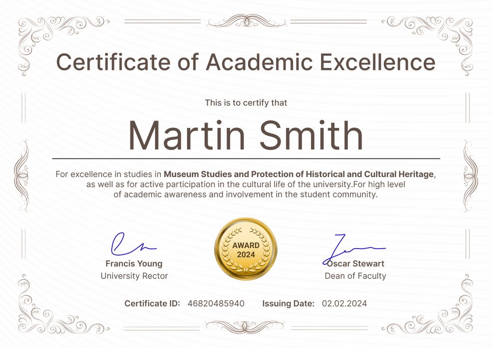Regular and professional academic certificate template landscape Regular and professional academic certificate template landscape