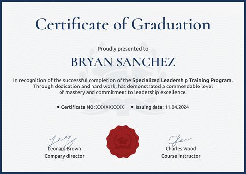 Neat professional graduation certificate template landscape Neat professional graduation certificate template landscape