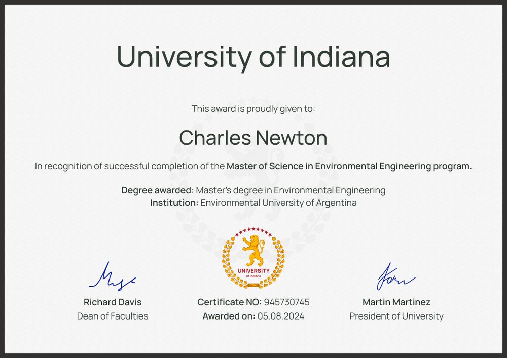 Universal professional graduation certificate template landscape Universal professional graduation certificate template landscape