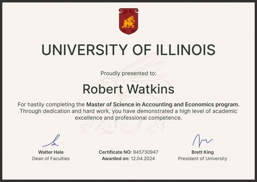 Traditional professional graduation certificate template landscape Traditional professional graduation certificate template landscape