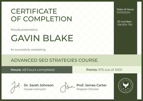 Inspirational and formal course certificate template landscape Inspirational and formal course certificate template landscape