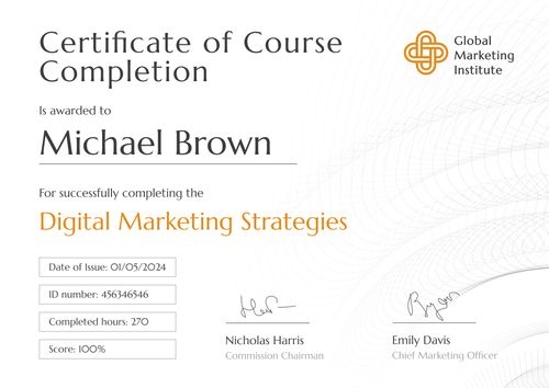 Aesthetic and formal course certificate template landscape Aesthetic and formal course certificate template landscape