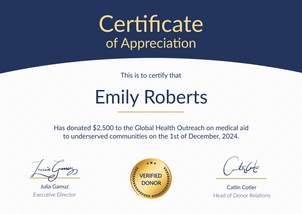 Modern and professional donation certificate template landscape Modern and professional donation certificate template landscape