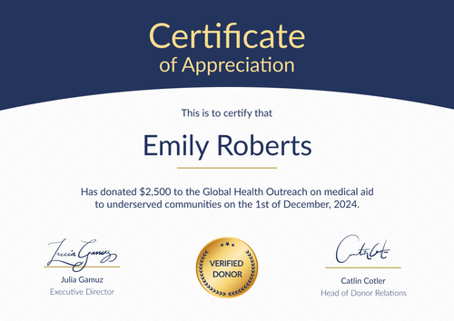 Modern and professional donation certificate template landscape Modern and professional donation certificate template landscape