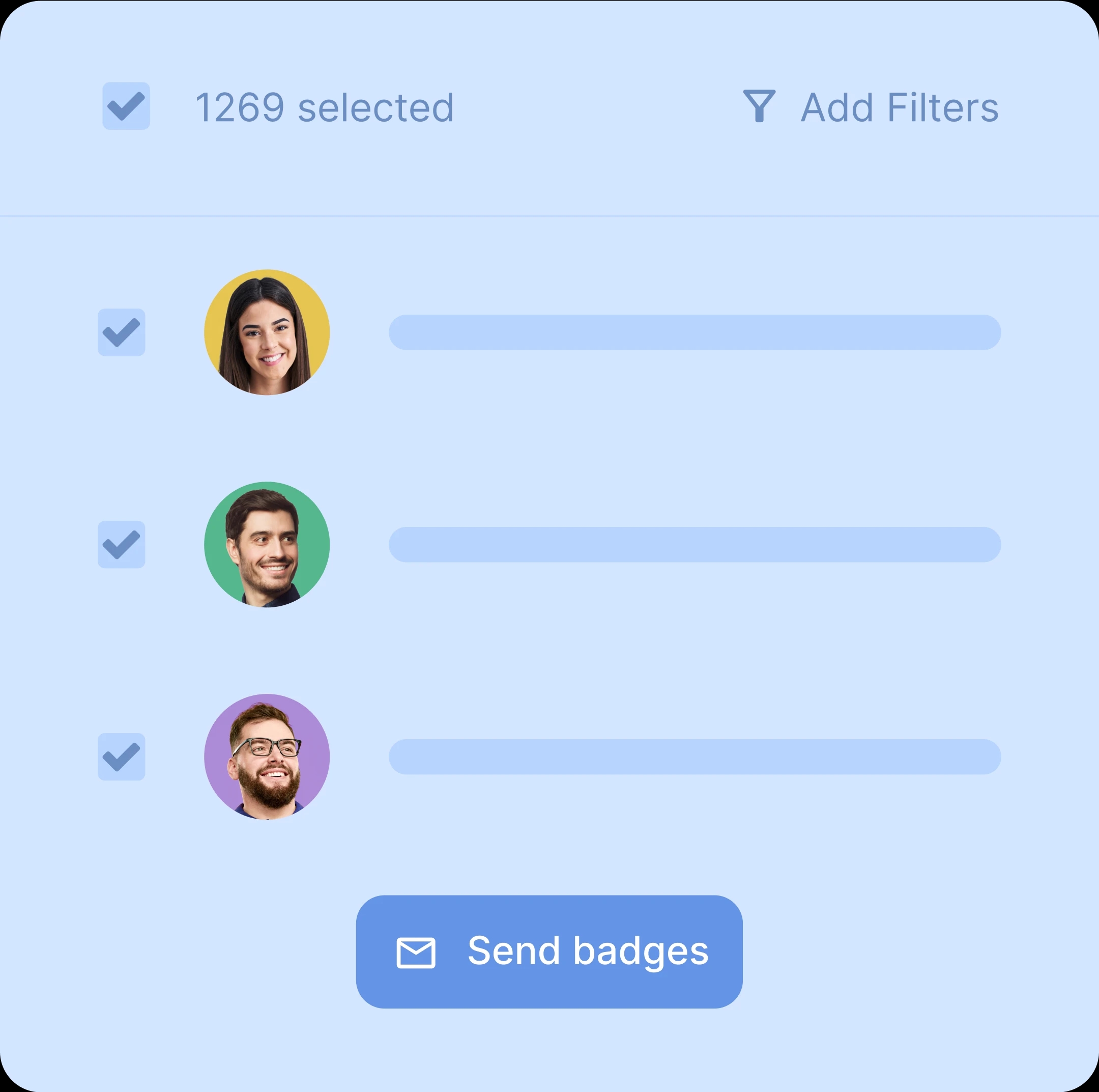 Send thousands of learning badges in bulk Send thousands of learning badges in bulk