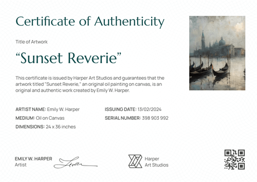 Subtle and simple authenticity certificate template Subtle and simple authenticity certificate template