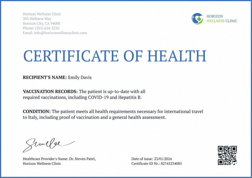 Free Crisp Medical Certificate Template - Edit & Download Landscape Free Crisp Medical Certificate Template - Edit & Download Landscape