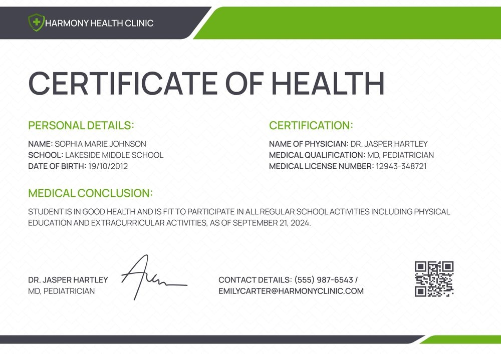 Free Streamlined Medical Certificate Template - Edit & Download Landscape Free Streamlined Medical Certificate Template - Edit & Download Landscape