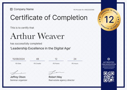 Free Professional Development Certificate Template - Edit & Download Landscape Free Professional Development Certificate Template - Edit & Download Landscape