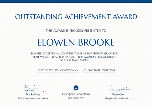 Minimalist and simple award certificate template Minimalist and simple award certificate template
