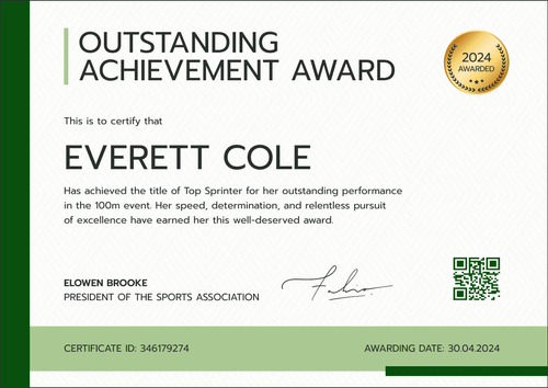 Organized and professional sport award certificate template Organized and professional sport award certificate template