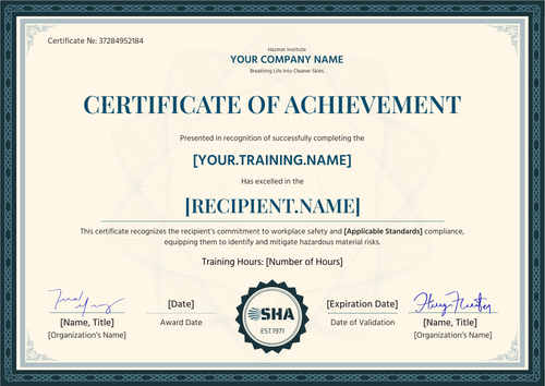 Detailed Hazmat Certificate Template – Adaptable to Your Needs Landscape Detailed Hazmat Certificate Template – Adaptable to Your Needs Landscape