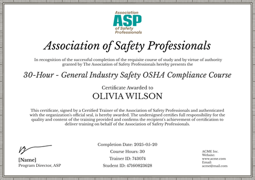 Efficient OSHA 30 Certificate Template – Edit Online with Certifier #1 on G2 Landscape Efficient OSHA 30 Certificate Template – Edit Online with Certifier #1 on G2 Landscape