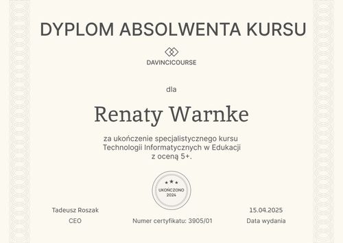Elegancki dyplom do edycji za darmo – pozioma Elegancki dyplom do edycji za darmo – pozioma