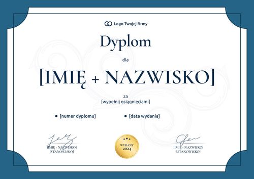 Królewski dyplom do edycji – pozioma Królewski dyplom do edycji – pozioma