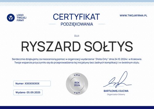 Edytowalny wzór podziękowania do wydruku za darmo - pozioma Edytowalny wzór podziękowania do wydruku za darmo - pozioma