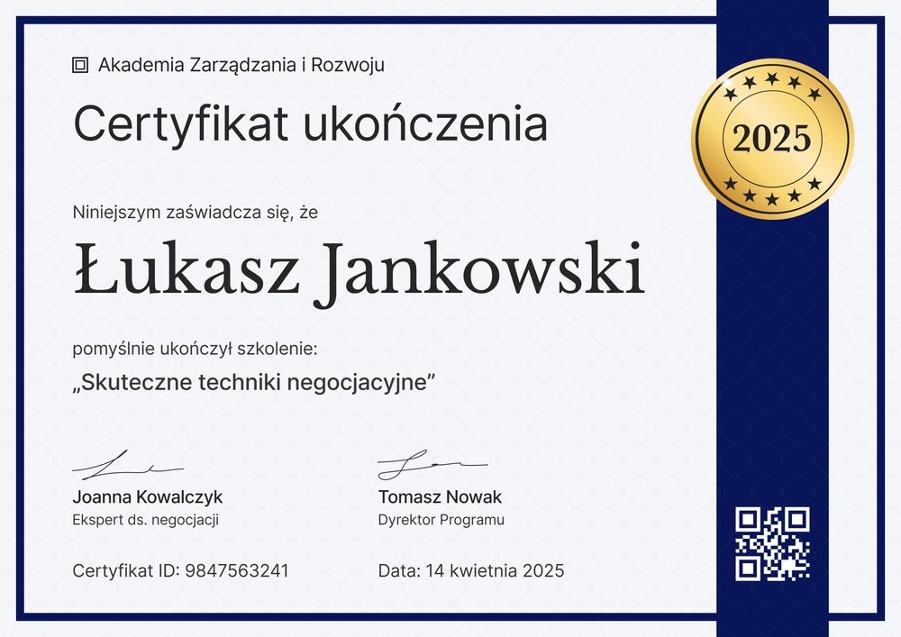 Pobierz darmowy certyfikat szkolenia wzór – pozioma Pobierz darmowy certyfikat szkolenia wzór – pozioma