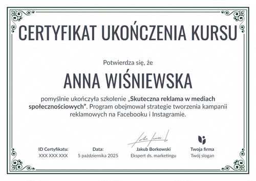 Wybierz ten profesjonalny wzór certyfikatu szkolenia do pobrania - pozioma Wybierz ten profesjonalny wzór certyfikatu szkolenia do pobrania - pozioma