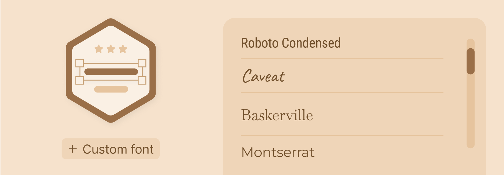 Customize with your brand fonts Customize with your brand fonts