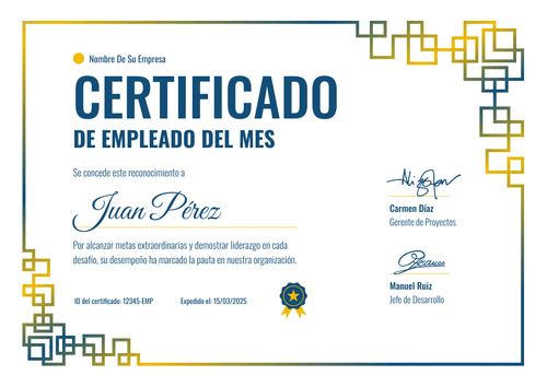 Empleado del mes plantilla simple y moderna – Horizontal Empleado del mes plantilla simple y moderna – Horizontal