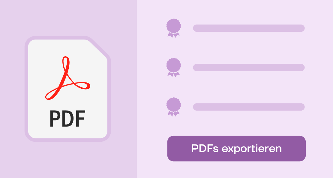 PDF-Zertifikate exportieren PDF-Zertifikate exportieren