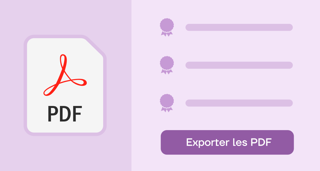 Exportez des diplômes en PDF Exportez des diplômes en PDF