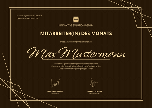 Anerkennende Mitarbeiter des Monats Vorlage – Querformat Anerkennende Mitarbeiter des Monats Vorlage – Querformat