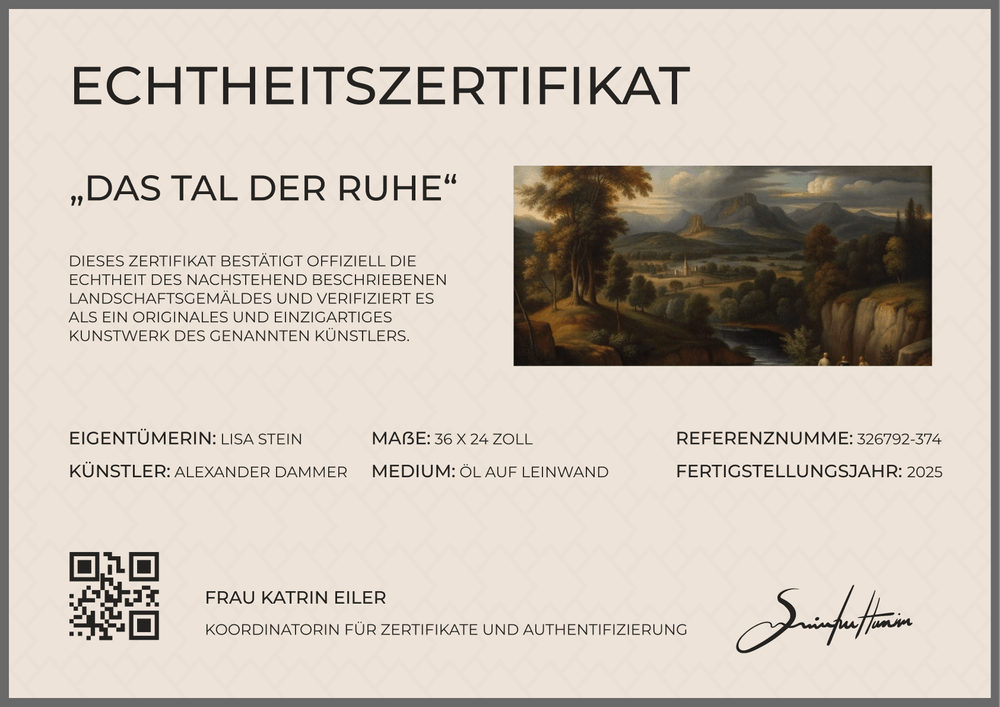 Edle Echtheitszertifikat Kunst Vorlage – Querformat Edle Echtheitszertifikat Kunst Vorlage – Querformat