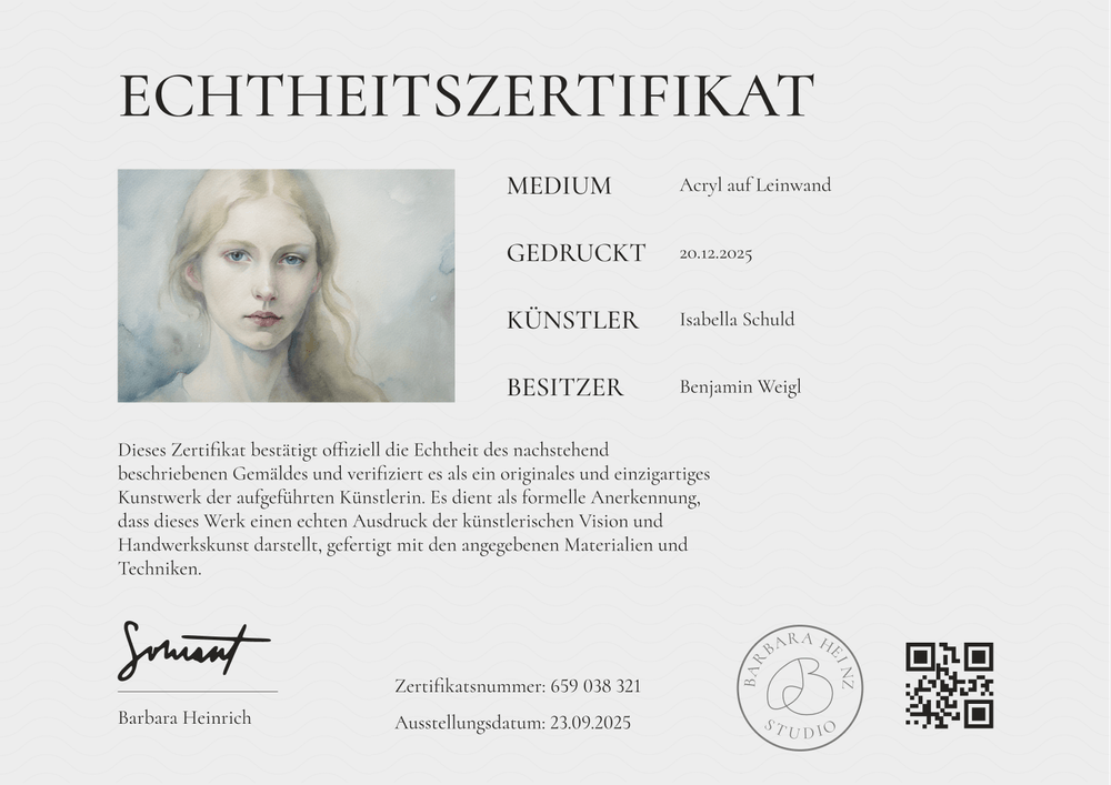 Helle Echtheitszertifikat Kunst Vorlage – Querformat Helle Echtheitszertifikat Kunst Vorlage – Querformat