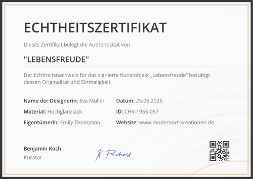 Schlichte Echtheitszertifikat Kunst Vorlage – Querformat Schlichte Echtheitszertifikat Kunst Vorlage – Querformat