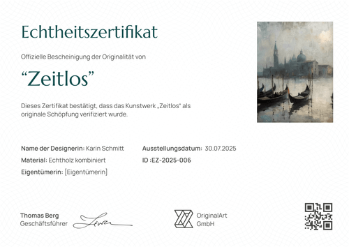 Zurückhaltende Echtheitszertifikat Kunst Vorlage – Querformat Zurückhaltende Echtheitszertifikat Kunst Vorlage – Querformat