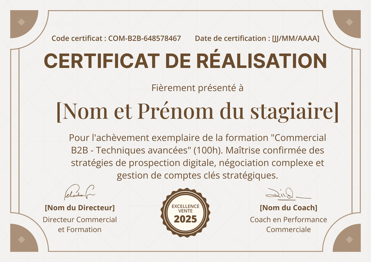 Modèle certificat achèvement classique et simple Modèle certificat achèvement classique et simple