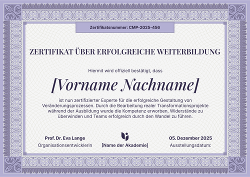 Abschlusszertifikat Vorlage – Querformat Abschlusszertifikat Vorlage – Querformat