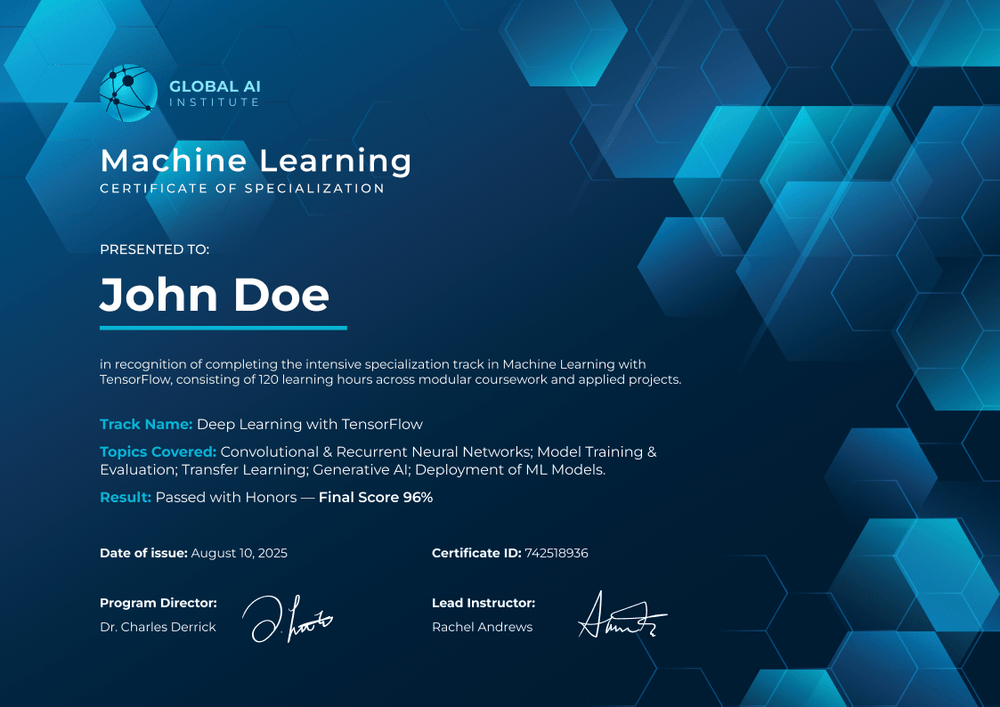 Free Modern AI Certificate Template - Landscape Free Modern AI Certificate Template - Landscape