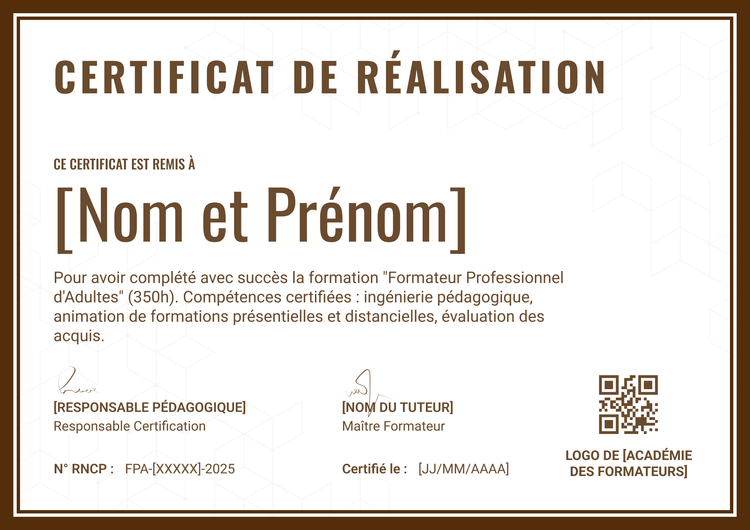 Modèle certificat achèvement épuré et simple Modèle certificat achèvement épuré et simple