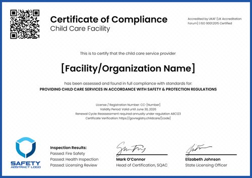 Professional Child Care Certificate Template – Landscape Professional Child Care Certificate Template – Landscape