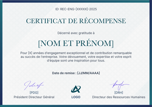 Personnalisez un certificat de récompense d’association - Paysage Personnalisez un certificat de récompense d’association - Paysage